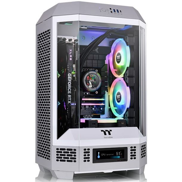 GABINETE THERMALTAKE THE TOWER 300 TG 2FAN LIMESTONE