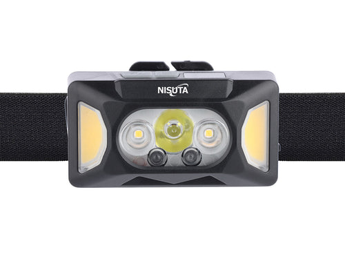 Linterna tipo vincha batería recargable y luces multifunción