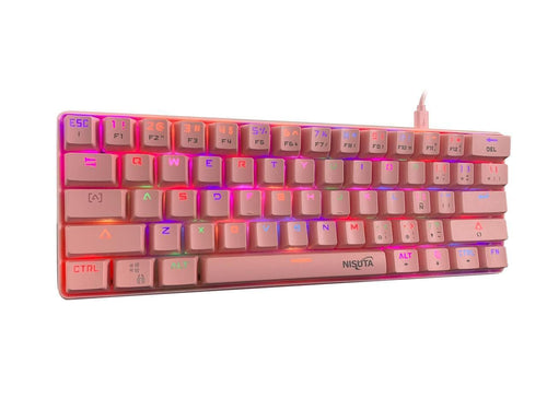 Teclado mecánico gamer RGB de 61 teclas con software