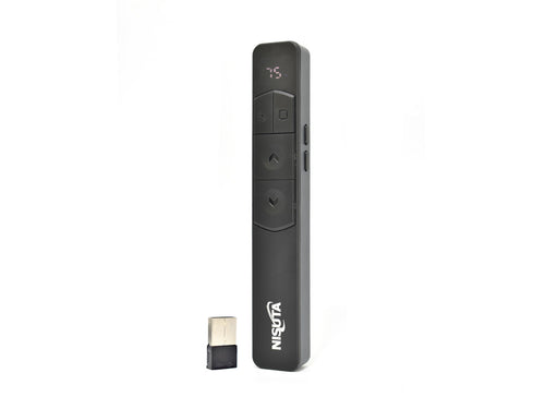 Presentador wireless USB con puntero laser verde y bateria recargable