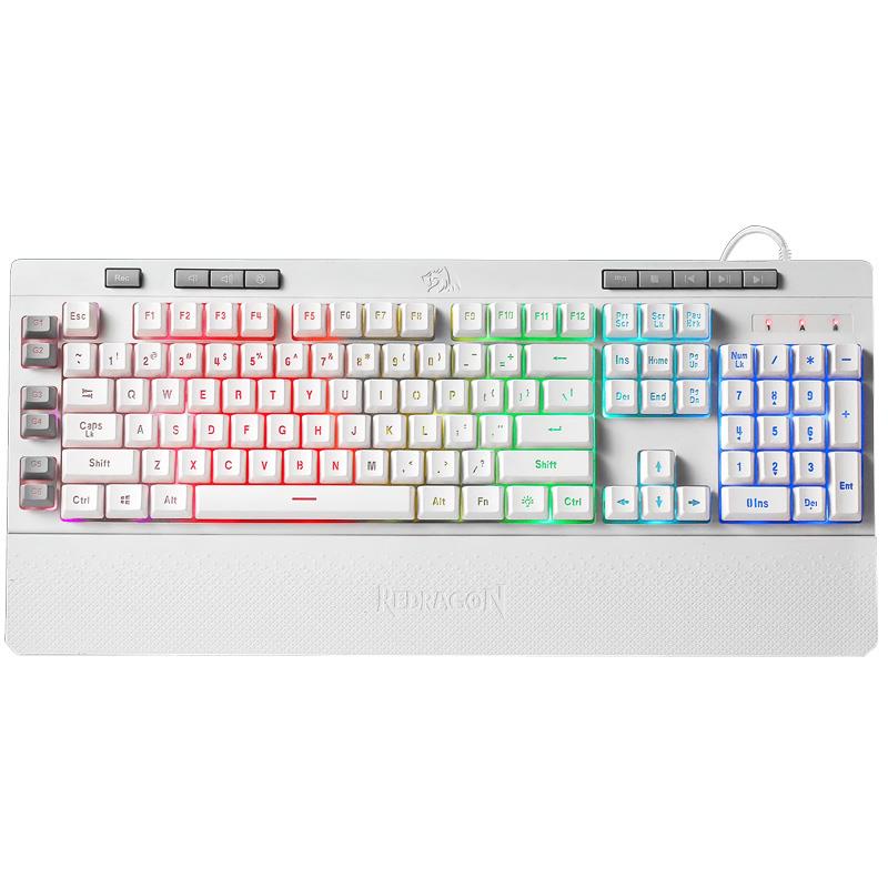 Teclado Redragon K512 RGB SHIVA White