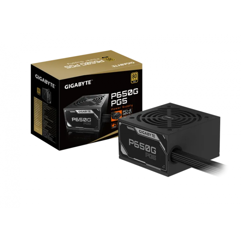 Fuente Gigabyte 650W 80 Plus Gold ATX 3.1 PCIe 5.1 Black (6808)