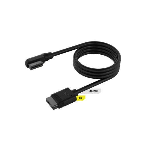 Cable CORSAIR iCUE LINK 1x 600mm con conector 90° negro
