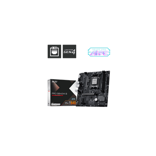Mother MSI PRO B840M-B DDR5 AM5 (Serie 7000/8000/9000) (0166)