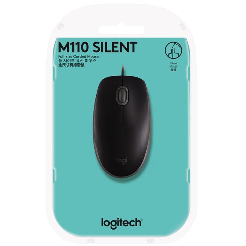 Mouse Logitech M110 Silent Black