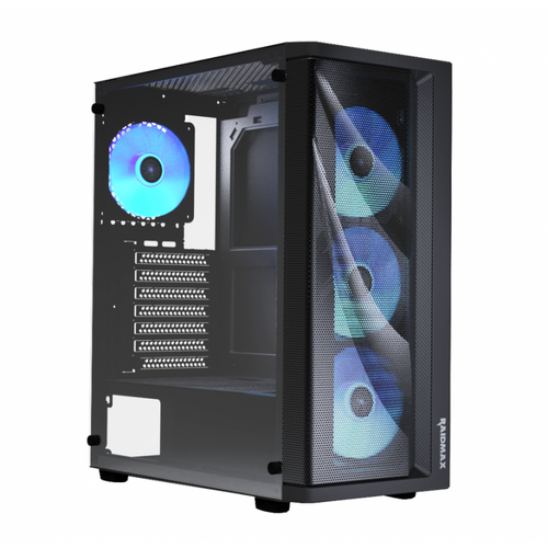 GABINETE GAMER RAIDMAX MESHIAN X922 BLACK ATX TG ARGB