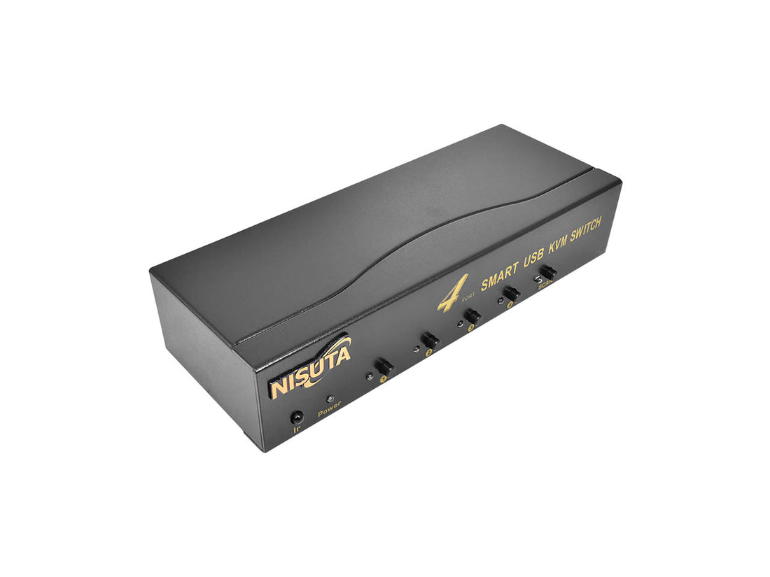 Switch KVM de 4 puertos USB y VGA