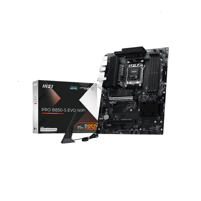 Mother MSI PRO B850-S EVO WIFI DDR5 AM5 (Serie 7000/8000/9000) (2765)