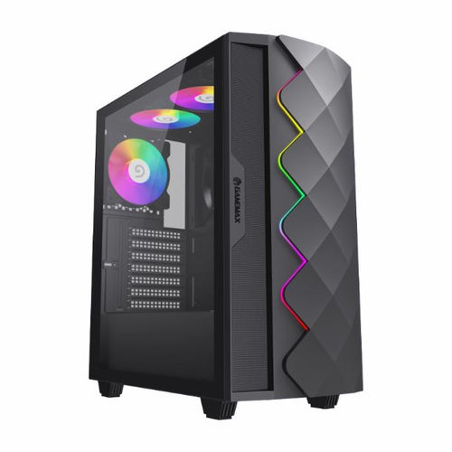 GABINETE GAMEMAX DIAMOND CP BK TG 4FAN ARGB