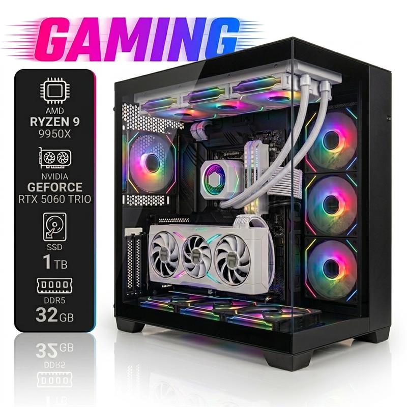 PC ARMADA GAMER AMD Ryzen 9 9950X 32GB RTX 5060 TRIO SSD 1TB