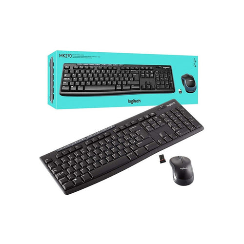 Teclado+Mouse Logitech Wir MK270 Blk 920-004432