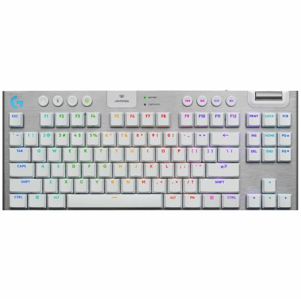 TECLADO WIRELESS LOGITECH G915 X LIGHTSPEED TKL RGB TACTILE WHITE 920-012732