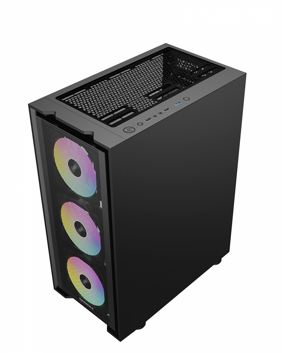 GABINETE GAMER RAIDMAX VECTOR V216 BLACK ATX TG RGB - imagen 2