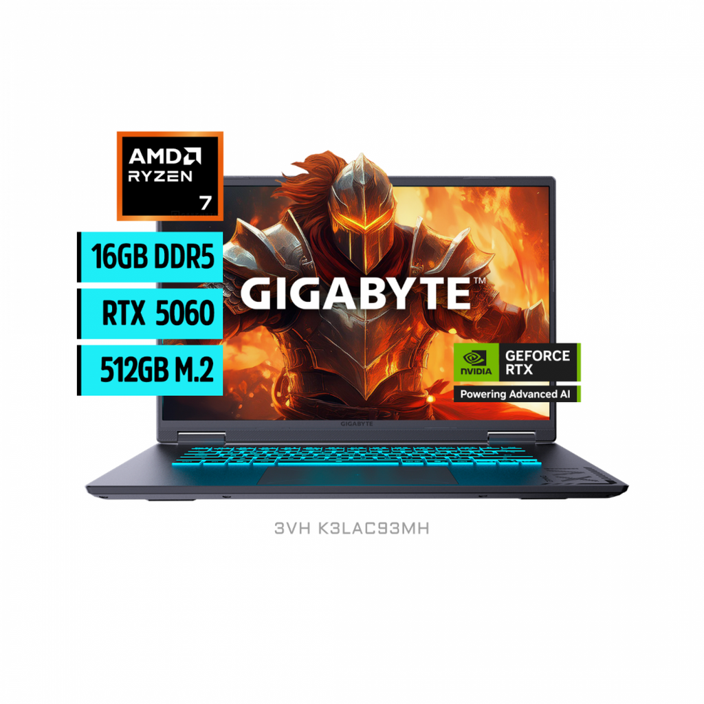 GIGABYTE Notebooks GAMING A16 3VHK3LAC93MH RYZEN 7 260 512 GB - imagen 2