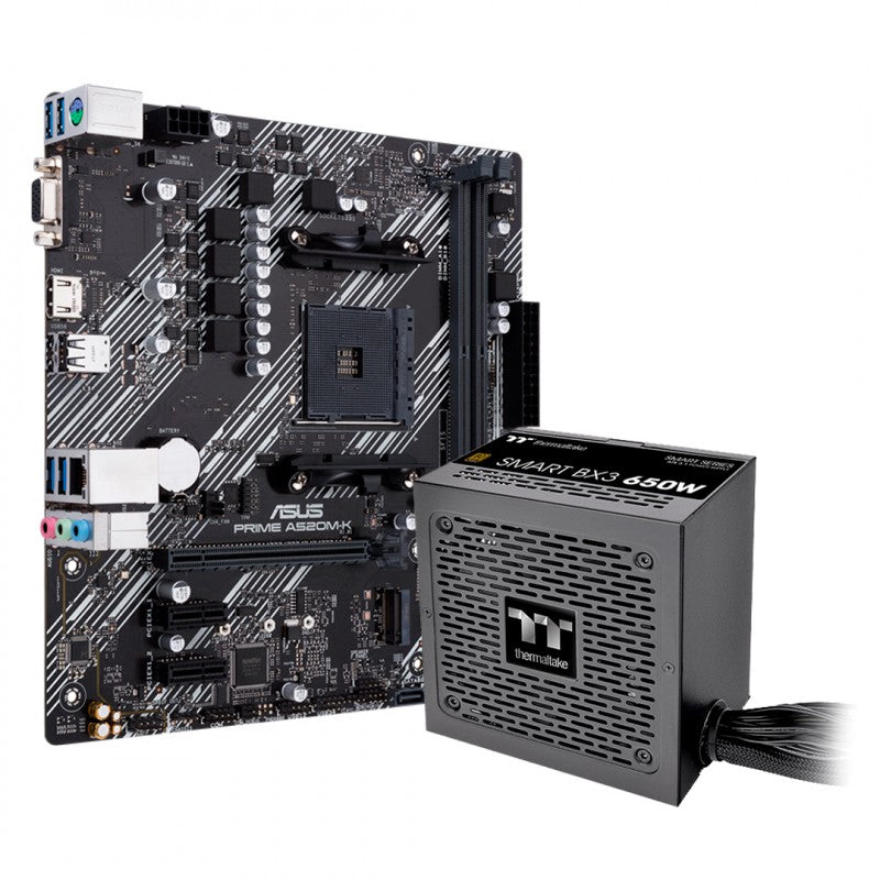 KIT THERMALTAKE SMART BX3 650W 80 PLUS BRONZE + PRIME A520M-K CSM