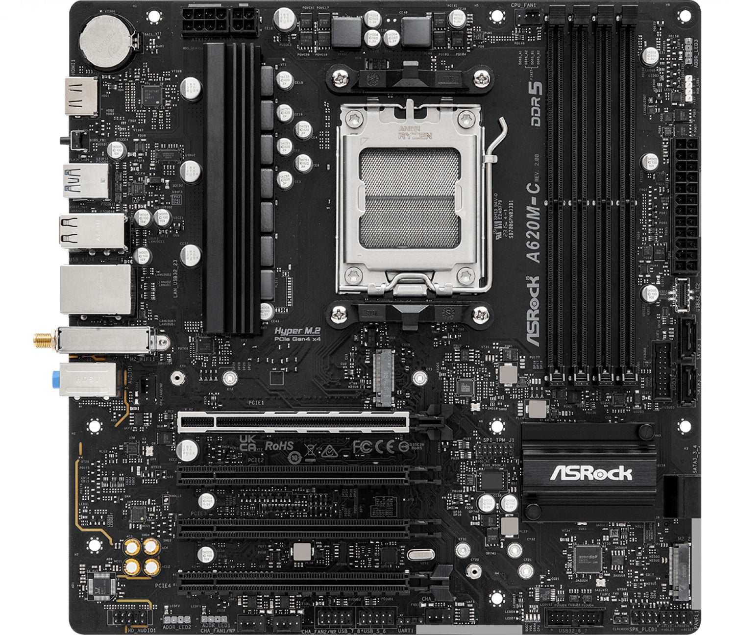 ASROCK Motherboards A620M-C R2.0 BULK - imagen 2
