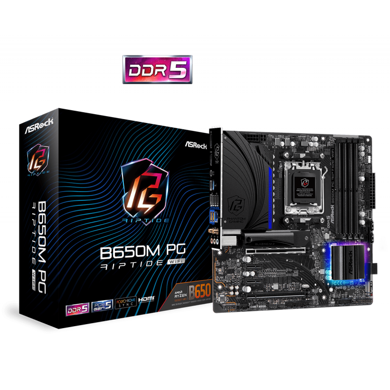 ASROCK Motherboards B650M PG RIPTIDE WIFI