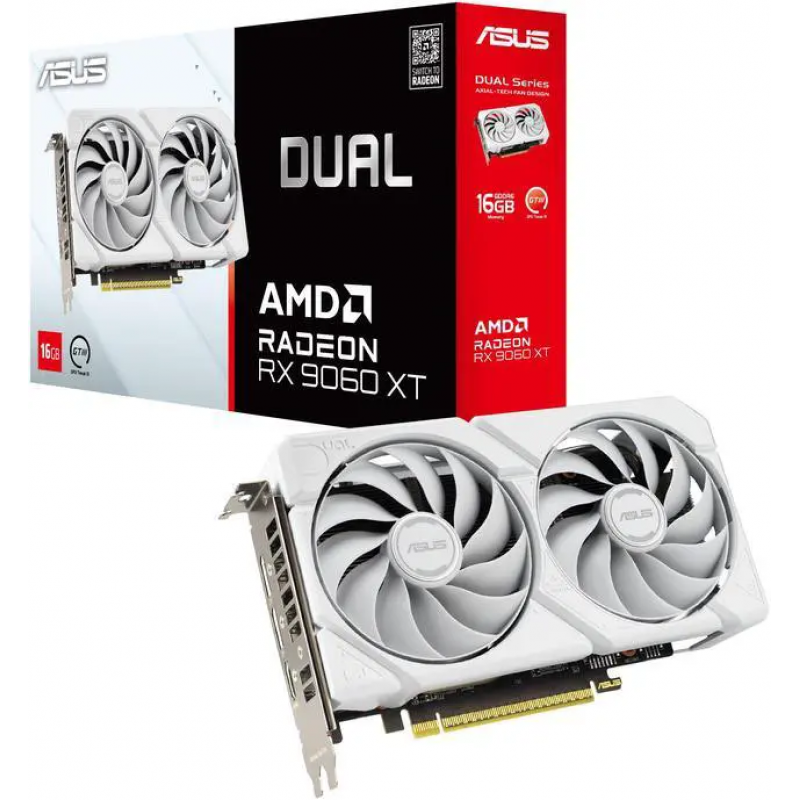 ASUS Placas de video DUAL-RX9060XT-16G-WHITE 16 GB