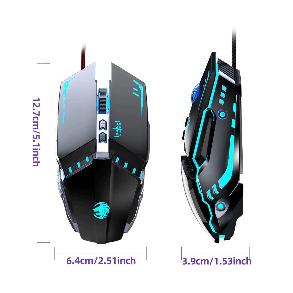 Mouse Gamer EWEADN G9 | Base de Metal, Clics Mecánicos y 12.800 DPI - imagen 5