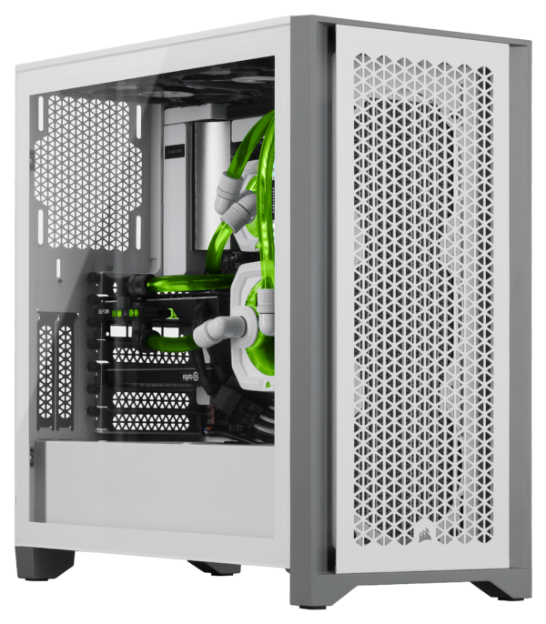 Gabinete Corsair 4000D Airflow Mid-Tower TG Fan x2 White (1928)