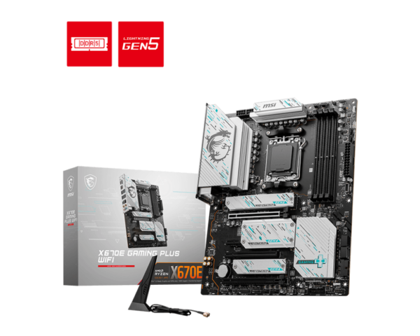 Mother MSI X670E GAMING PLUS WIFI DDR5 AM5 (Serie 7000/8000) (0345)