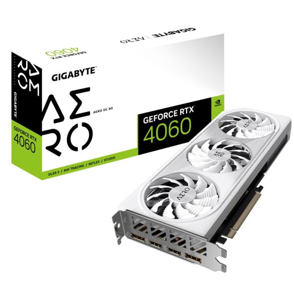 VGA Gigabyte GeForce RTX 4060 AERO OC 8G White (3661)
