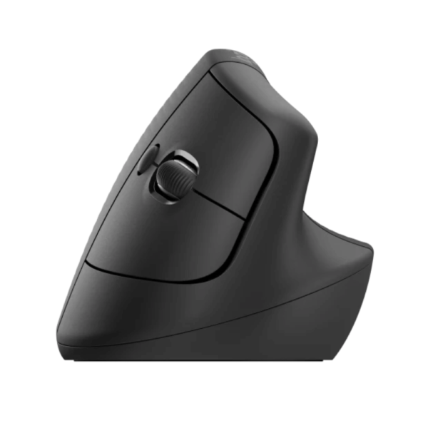 Mouse inalámbrico ergonómico Logitech Lift Ergo en color negro, diseñado para brindar comodidad y soporte en largas jornadas. Disponible en Cyclon Hardin.