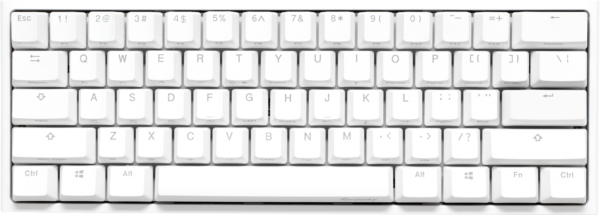 TECLADO GAMER DUCKY ONE 2 MINI RGB CHERRY MX BROWN DOUBLE-SHOT PBT MECANICO WHITE ISO ESPAÑOL